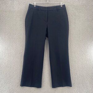 Talbots Pants Womens 10 Black Stretch Pockets Cropped Capri Office Career Work